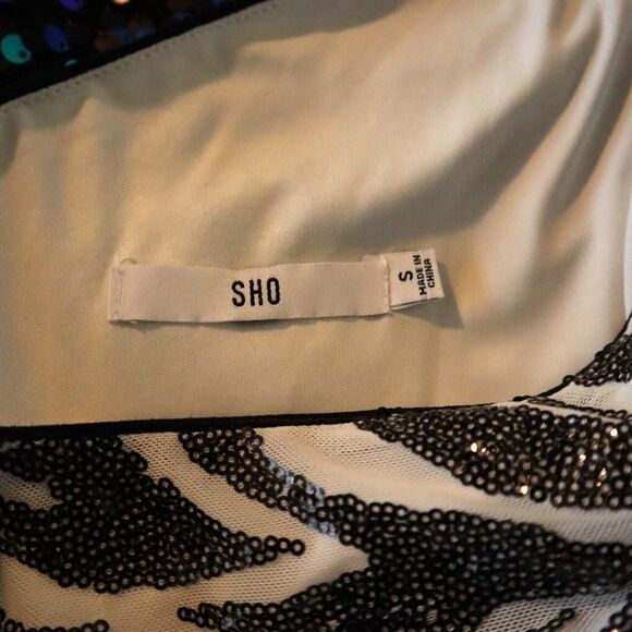 SHO by Tadashi Shoji Sz Small Zebra Print Gigi Asymmetrical Cocktail Dress - Picture 9 of 15